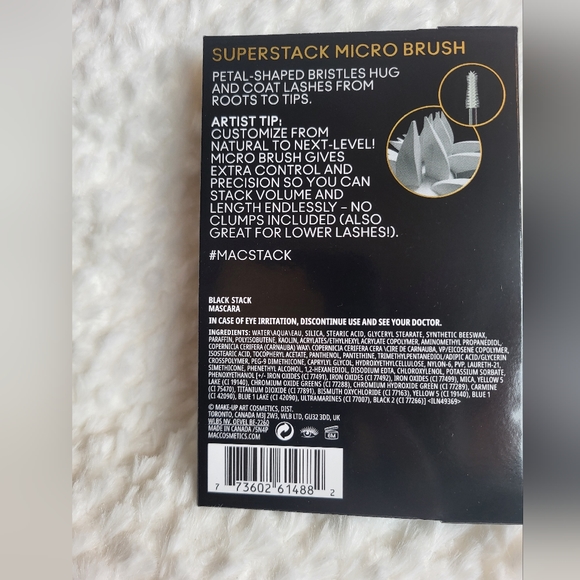 MAC Stack Micro Brush  Mascara New In Box Full Size 12 ml - Picture 9 of 9